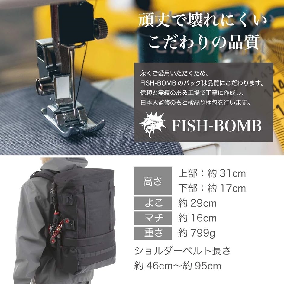 釣り リュック 防水 バッグ フィッシング 自転車 バイク スクエア