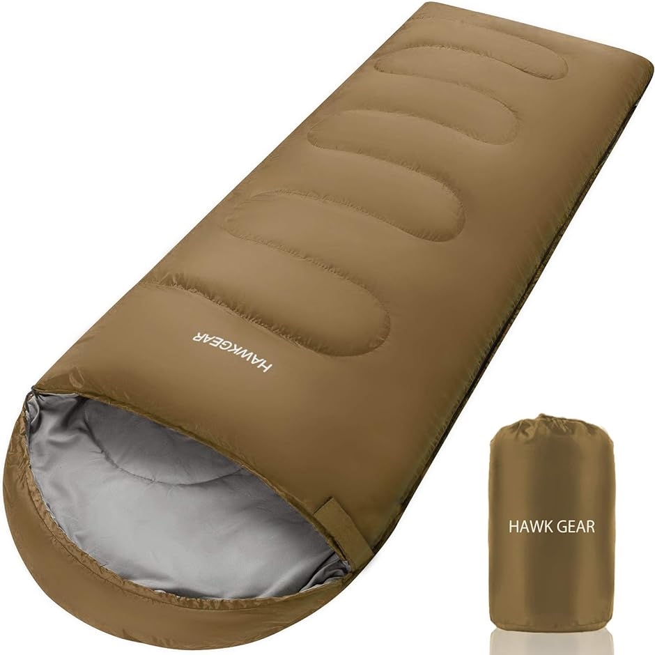 寝袋 シュラフ キャンプ アウトドア 簡易防水 オールシーズン 軽量タイプ( コヨーテ（軽量タイプ）)｜zebrand-shop