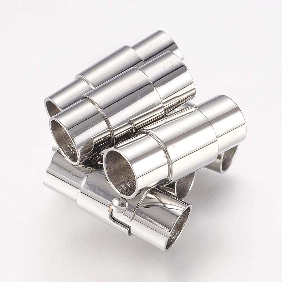 5セット内径6mm 18x7mm 304ステンレス製マグネットクラスプ MDM( 金属色#4-5セット, 内径6mm)
