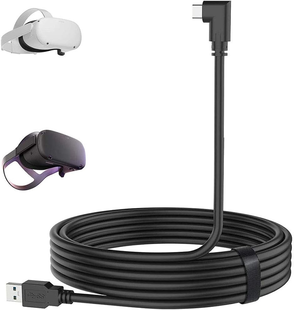 OculusQuest/Quest2 専用ケーブル OculusLink対応 5m VR ヘッドセットケーブル USB3.1 5Gbps