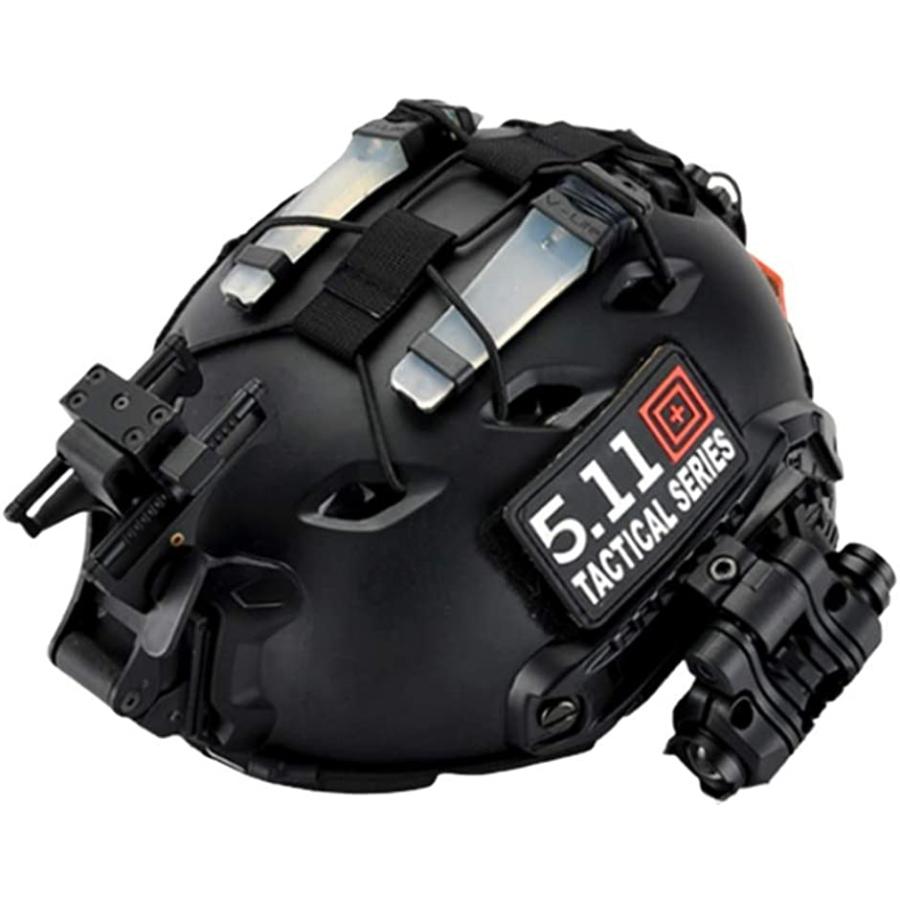 サバゲーヘルメット ヘッドマウントストラップ 信号灯 シグナルライト 装着 タクティカルヘルメット アクセサリー 黒( 黒)｜zebrand-shop｜04