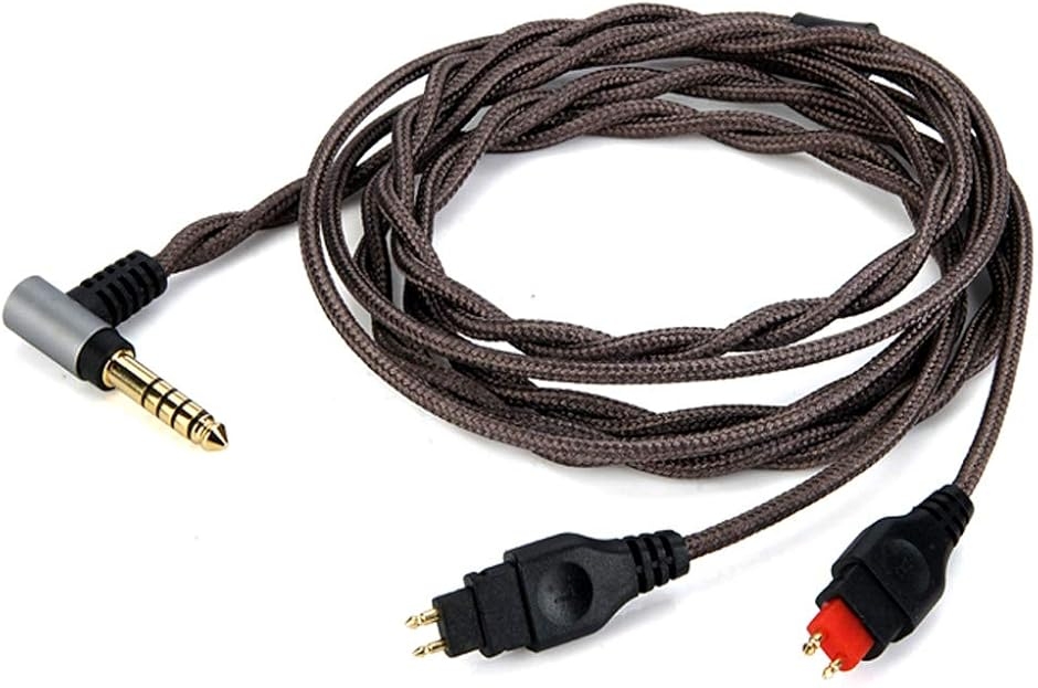 �w�b�h�z���P�[�u�� 2pin ���P�[�u�� �o�����X �����p HD650 HD600 HD580�ɑΉ� 4�c (�u���b�N,  4.4mm)
