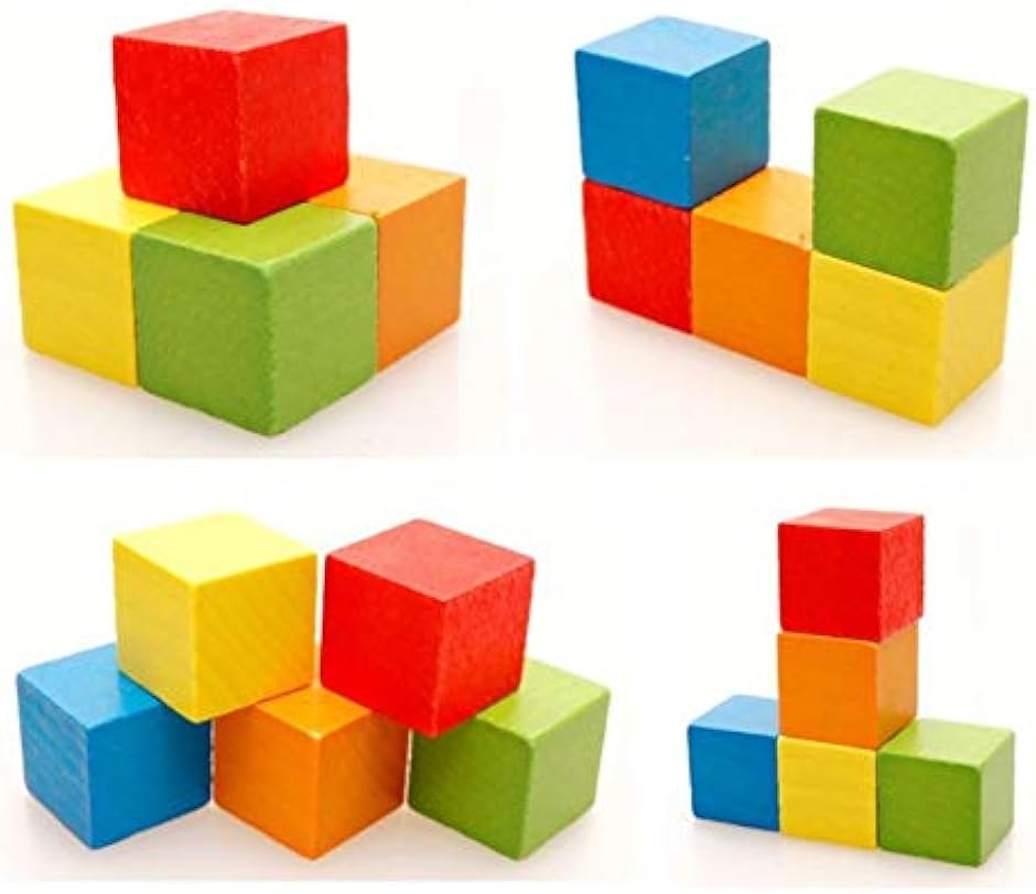 木製 立方体 積み木 100個 キューブ ブロック 知育玩具 赤ちゃん 幼児