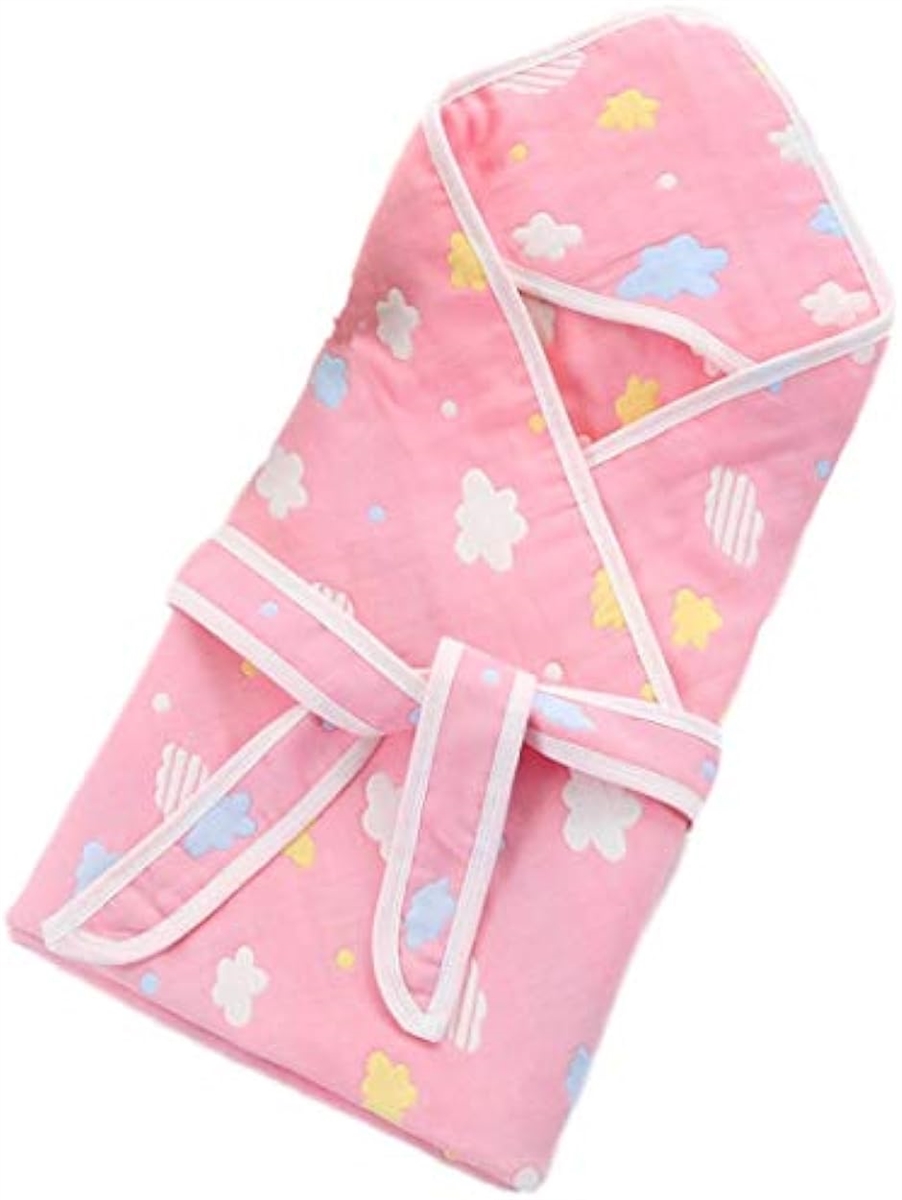 ボアソルチ 新生児 おくるみ ベビー バスタオル ブランケット 綿100％ 6重 ガーゼ( ピンク)｜zebrand-shop