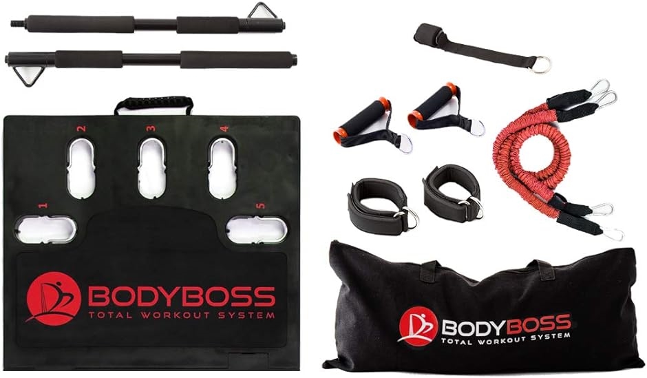 筋トレ 自宅 トレーニング器具 1台で40種目以上のトレーニングを自宅で ボディボス2.0 レッド( BODYBOSS 2.0 レッド)｜zebrand-shop