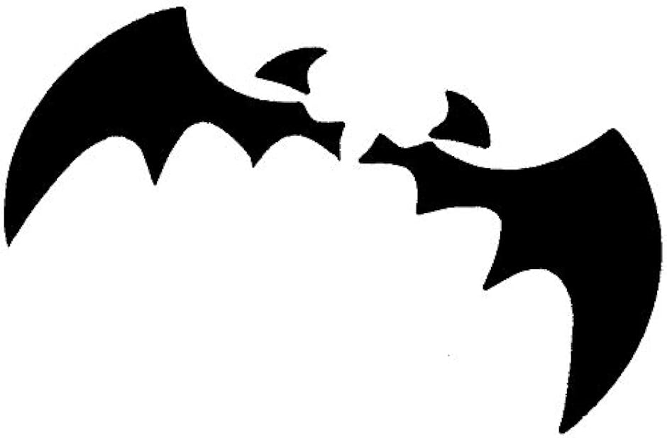 ブラック コウモリ 蝙蝠 バット ステッカー シール エンブレム｜zebrand-shop