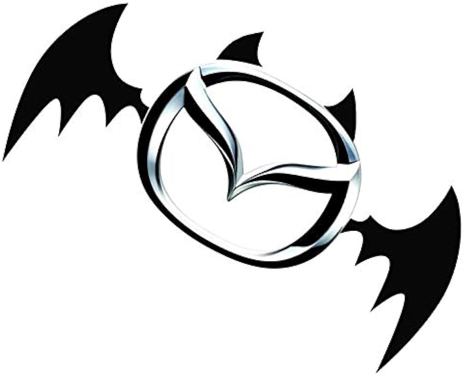 ブラック コウモリ 蝙蝠 バット ステッカー シール エンブレム｜zebrand-shop｜02