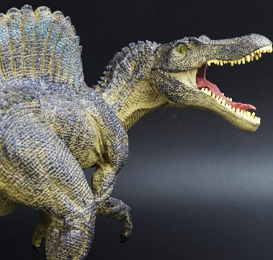 大迫力 30cm級 リアル スピノサウルス フィギュア PVC 自立 口