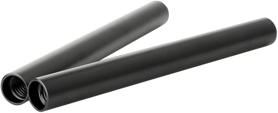 カメラロッド カメラ15mmロッド 2本セット 長さ10cm M12 Thread 穴外径15mm Rod MDM (10cmロッド—R049)