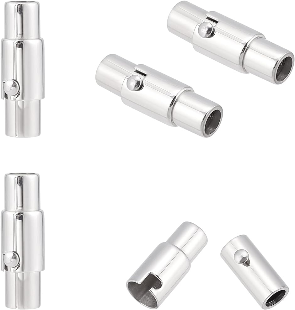 5セット 16.5mmx5mm 304ステンレス製マグネットクラスプ MDM( 金属色#5-5セット, 内径3mm)