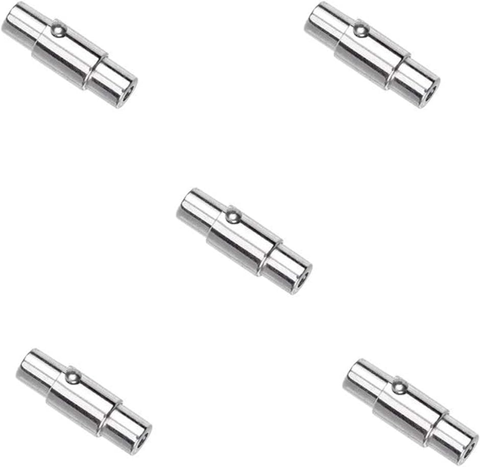 5セット 18mmx4.5mm 304ステンレス製マグネットクラスプ MDM( 金属色#1-5セット, 内径2mm)