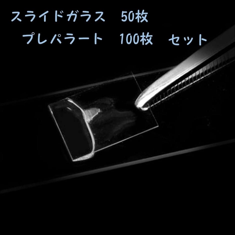 理科 研究 スライドガラス 50 枚 プレパラート 100 まとめ買いセット 顕微鏡 実験