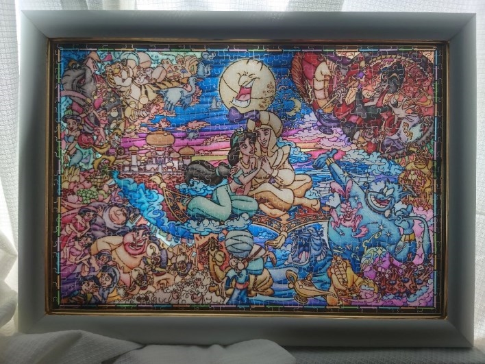ジグソーパズル 1000ピース アラジン ステンドグラス ピュアホワイト