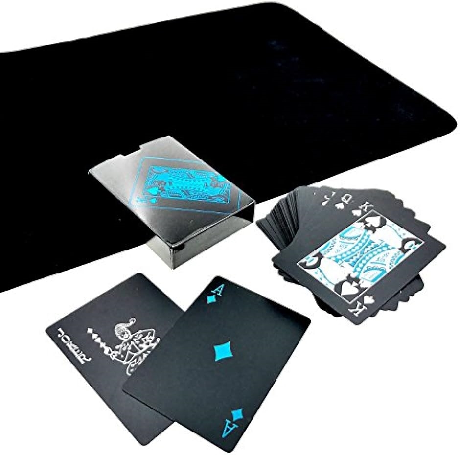 ブラック トランプ 黒い マジック カード 手品 ポーカー 大富豪 クロースアップ マット セット( クロースアップ マット セット)｜zebrand-shop