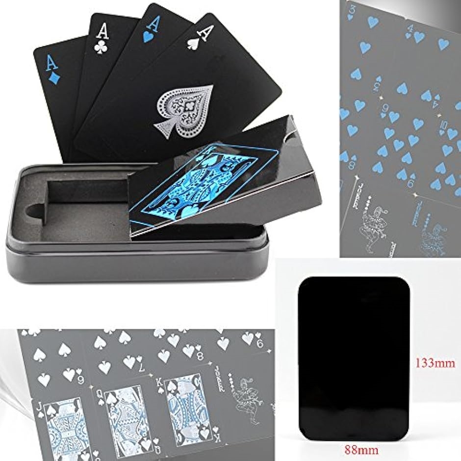 ブラック トランプ 黒い マジック カード 手品 ポーカー 大富豪 クロースアップ マット セット( クロースアップ マット セット)｜zebrand-shop｜06