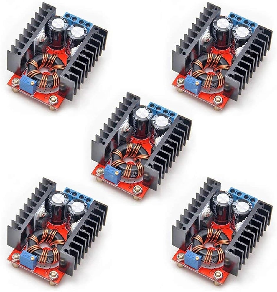 5個セット 昇圧モジュール 10A 150W 10-32V〜12-35V DC-DC ブーストステップアップ 調整可能電源モジュール