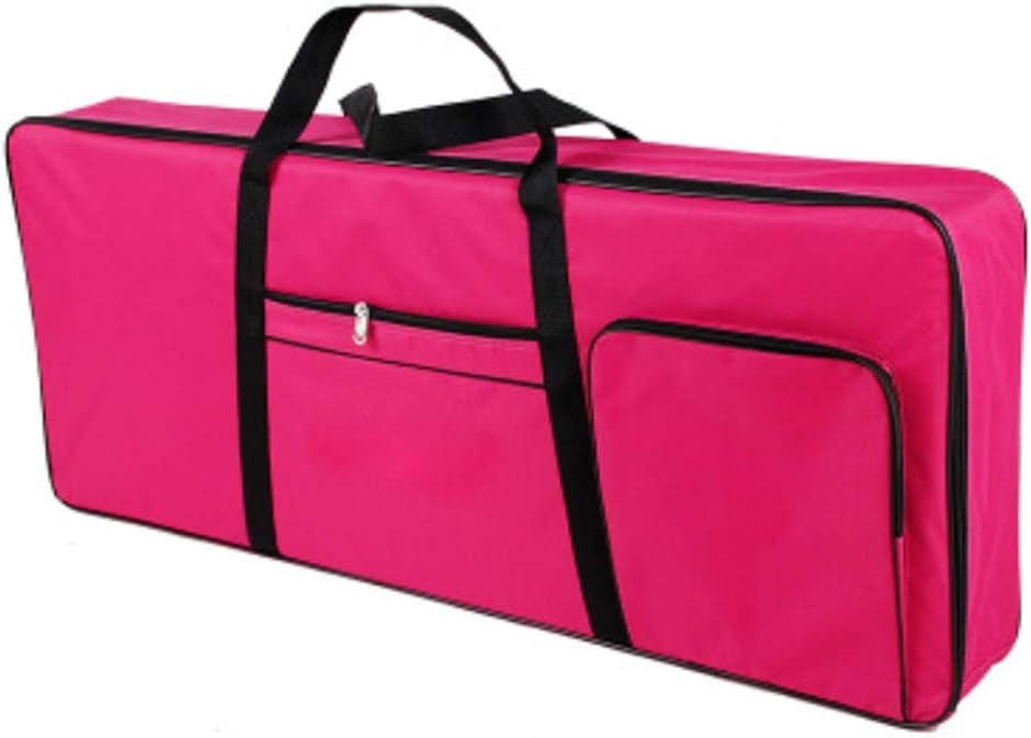 61鍵キーボードケース 撥水 耐衝撃 クッション厚み 1cm 背負える 2wayタイプ ピンク色( ピンク/Pink)｜zebrand-shop