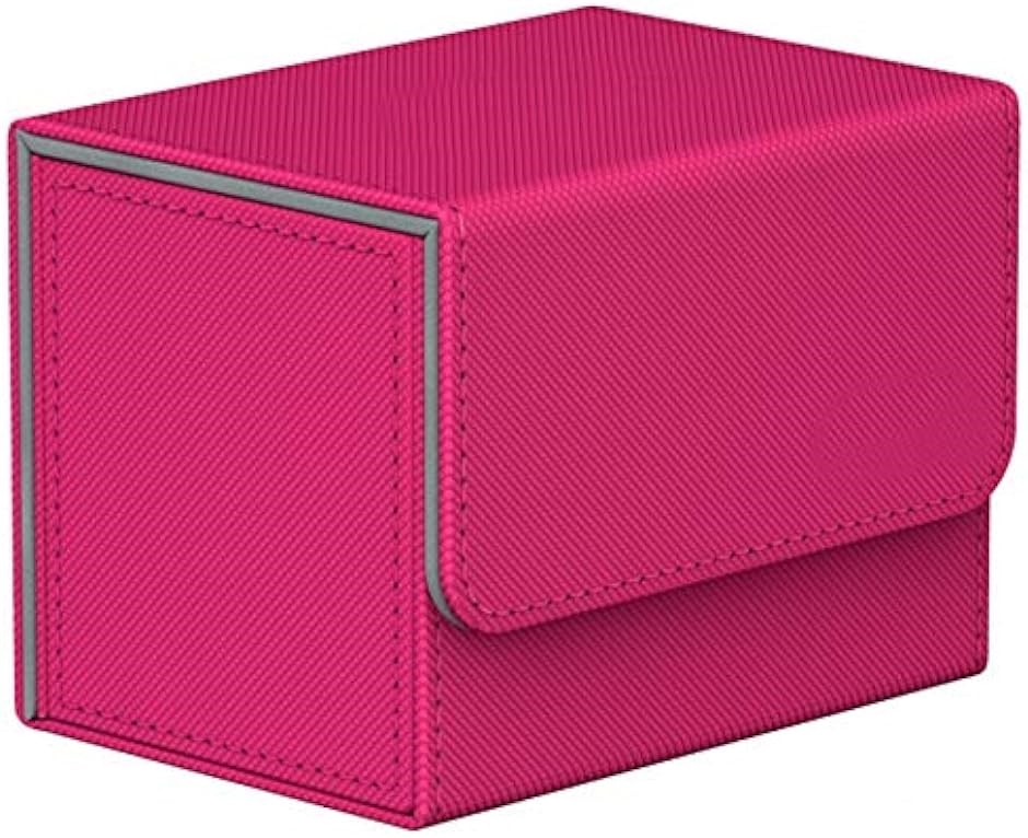 トレカ カードデッキケース トレーディング 約100枚収納 レザー カードケース ホルダー ストレージボックス( タイプB: ピンク)