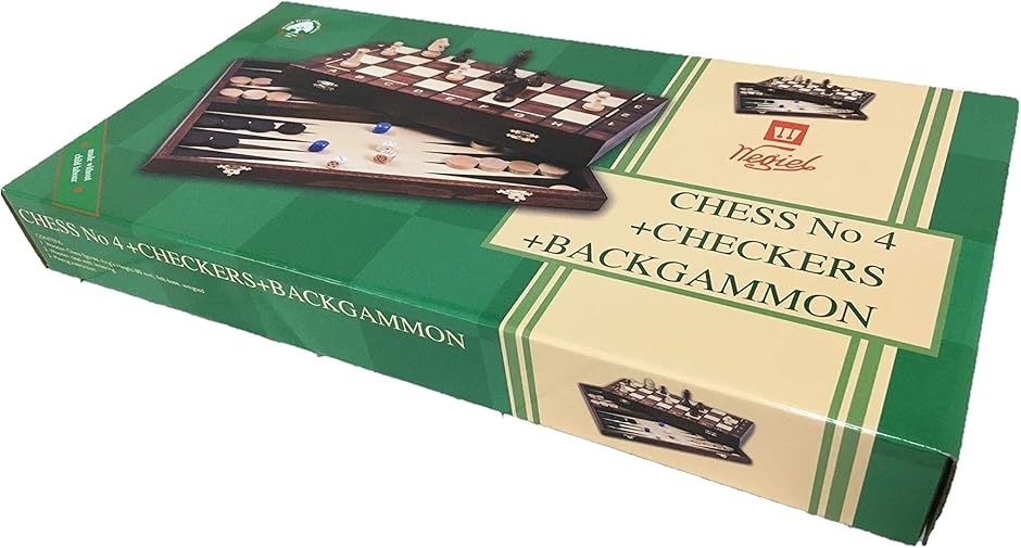 ポーランド製 ハンドメイド・チェスセット Wegiel Chess No.4 + チェッカー バックギャモン B日本正規品｜zebrand-shop｜06