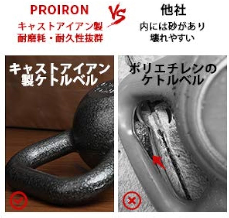 ケトルベル 一体型鋳鉄 ジムや自宅に最適(16kg) : ゼブランドショップ