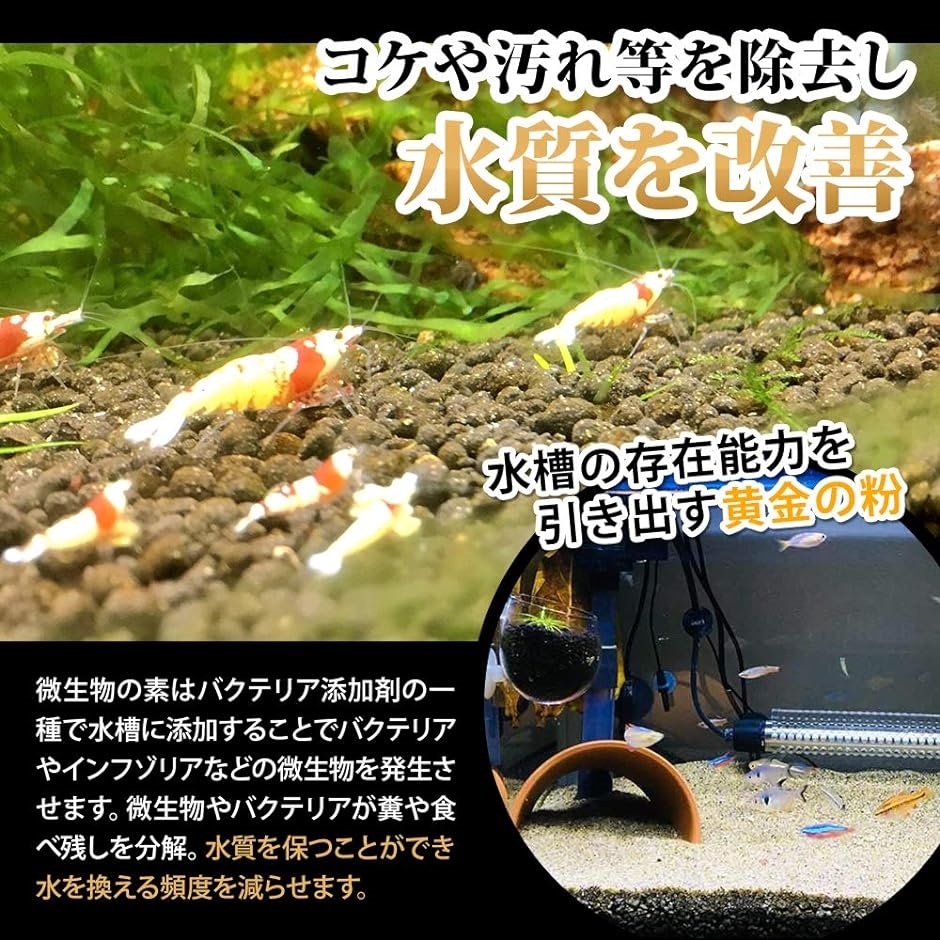 微生物の素 シュリンプの餌 メダカの餌 針子 稚魚 金魚