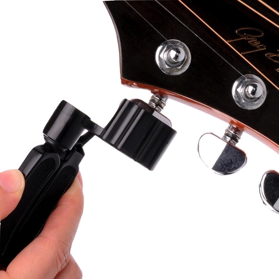 弦交換 一台三役 マルチ ギター ストリングスワインダー ニッパー ピンプラー メンテナンス 工具( 黒)｜zebrand-shop｜02