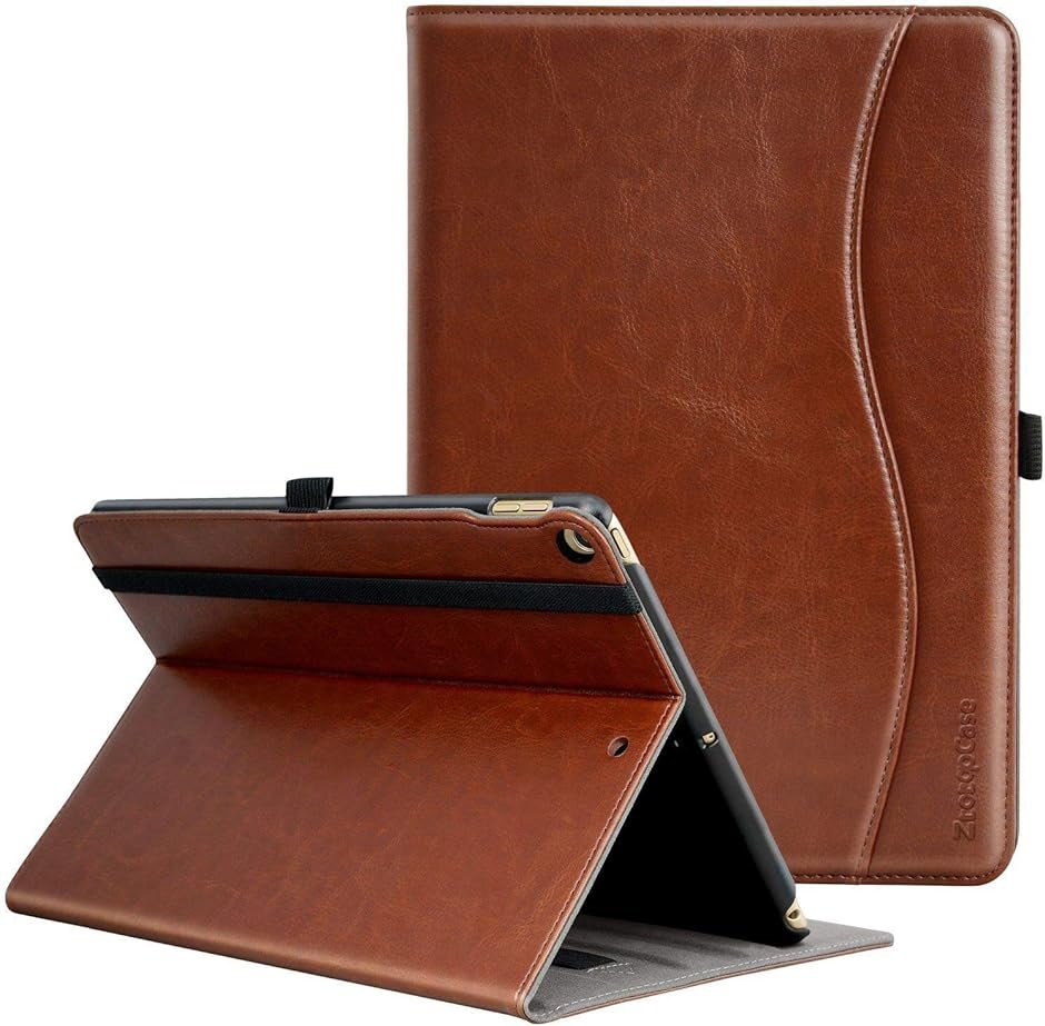 Benazcap iPad 9.7 ケース ペンシル収納 オートスリープ機能 ポケット付き 手帳型 ブラウン( PU-ブラウン)｜zebrand-shop