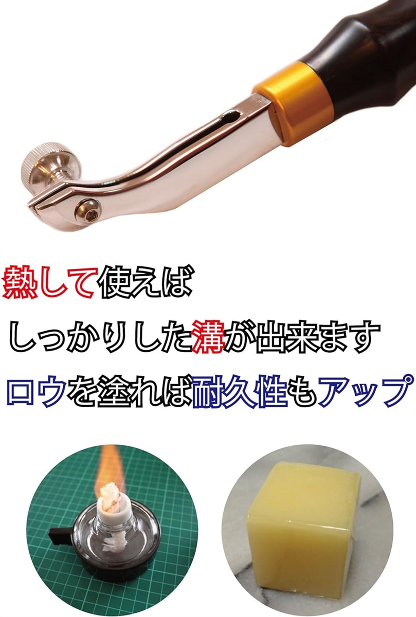 ネジ捻 レザークラフト 革工具 黒檀 304ステンレス a010( 1.5)｜zebrand-shop｜03