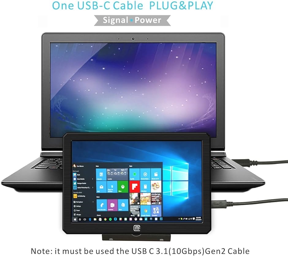 8.9インチポータブルUSB Cミニモニター、1920 x 7/8/10( 8.9インチ