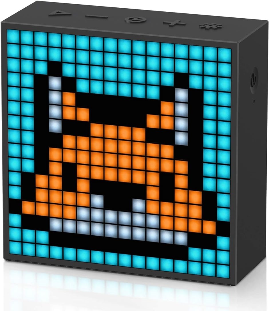 Timebox Evo ポータブルBluetoothスピーカー 音楽再生 時計付き ピクセルアート 多機能使用( ブラック,  S)｜zebrand-shop