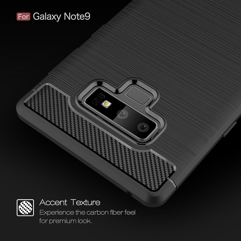 スマホリングスタンド付 ケース カバー Qi充電対応 ワイヤレス充電対応 炭素繊維 TPU( Samsung Galaxy Note9)｜zebrand-shop｜04