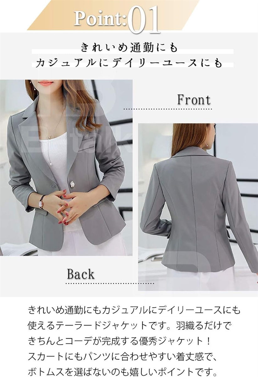 韓国産　レディース　ブレザー　テラードジャケット　フィット　ジャケット　ブルー セール】 ウール2WAYストレッチ ダブルブレストジャケット