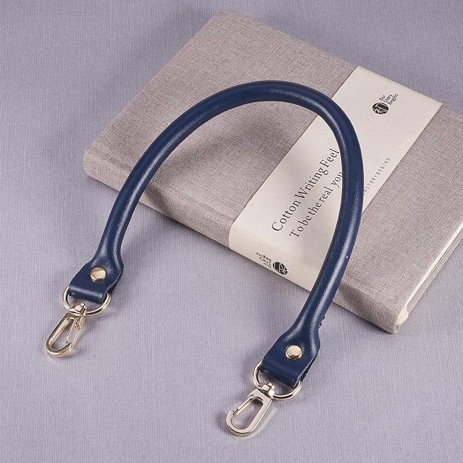 2個 かばん 持ち手 ナスカンホック式 取っ手 着脱式 金具つき バッグ用ハンドル MDM( 紺, 40cm)  :2B8LCDTWC4:ゼブランドショップ 通販 
