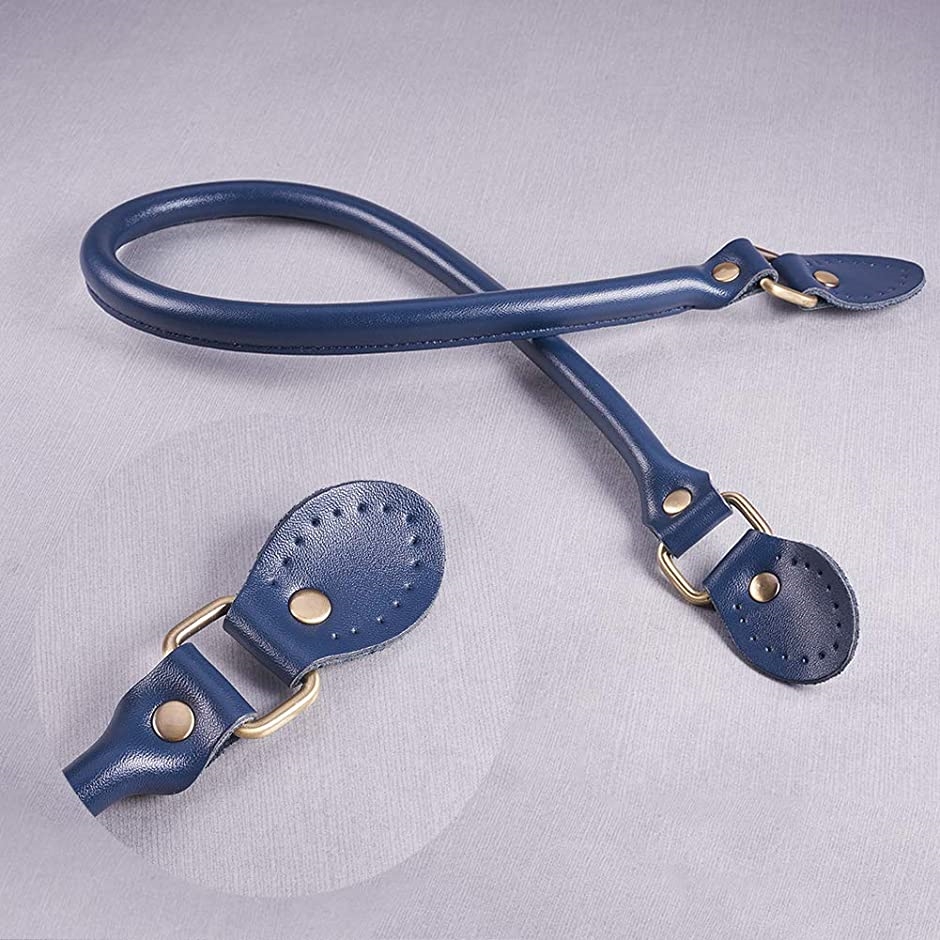 2個 かばん 持ち手 ナスカンホック式 取っ手 着脱式 金具つき バッグ用ハンドル( 紺,  60cm)｜zebrand-shop｜04