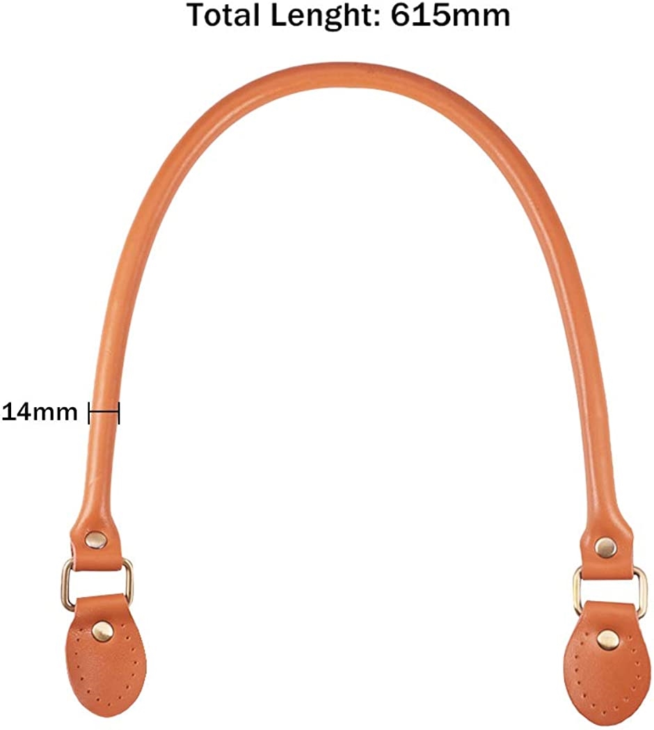 2個 かばん 持ち手 ナスカンホック式 取っ手 着脱式 金具つき バッグ用ハンドル( オレンジ,  60cm)｜zebrand-shop｜02