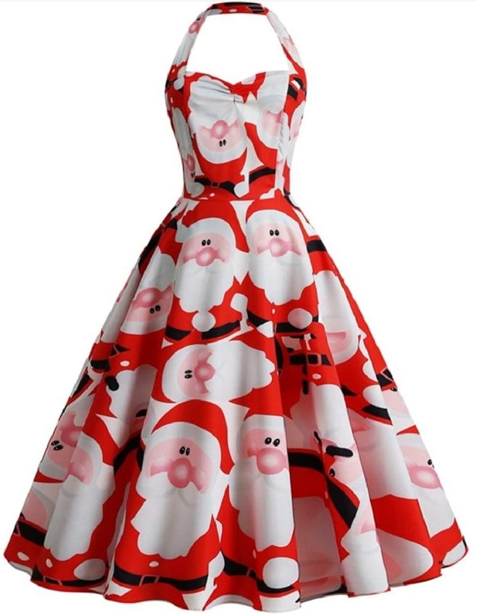 クリスマス コスプレ 衣装 ドレス ノースリーブ レディース サンタクロース e564( Aタイプ,  M)