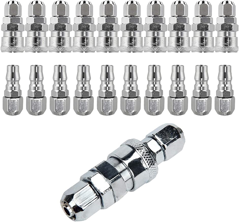カプラー エアーカプラ エアーカプラー 10組 外径 10mm ワンタッチ エアーホース ウレタンホース 用( 6.5x10mm)