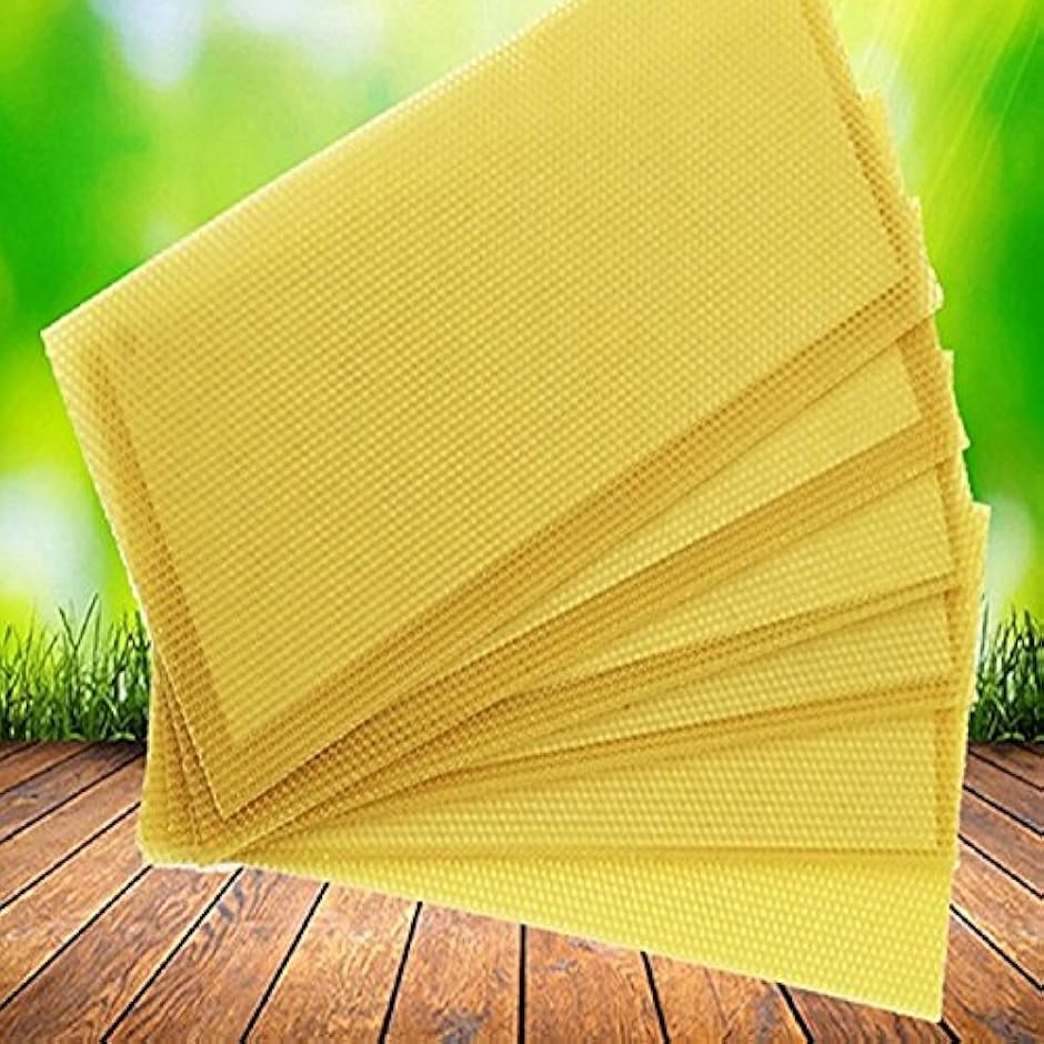 巣礎　西洋ミツバチ用 蜜蝋 シート 50枚セット　ハニカムシート 蜜蜂 ミツバチ 用 飼育 シート 巣礎 西洋 セイヨウ 養蜂 ハニカム 蜜蝋