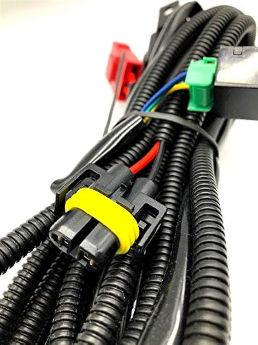 【互換品】フォグランプ用 スイッチ付きリレーハーネスセット リレーハーネス2灯 h4 d2 12v(リレーハーネスのみ,  スイッチ付き) | ブランド登録なし | 01