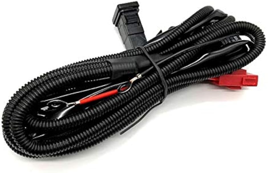 【互換品】フォグランプ用 スイッチ付きリレーハーネスセット リレーハーネス2灯 h4 d2 12v(リレーハーネスのみ,  スイッチ付き) | ブランド登録なし | 03