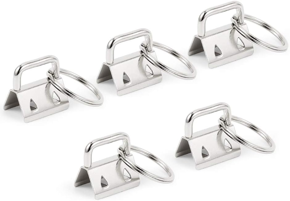 Yahoo! Yahoo!ショッピング(ヤフー ショッピング)アクセサリーパーツ ひも留め 金具 25個セット 約21mm幅 ジャンプリング付き ワニ口（ シルバー,  0.8（約21mm））
