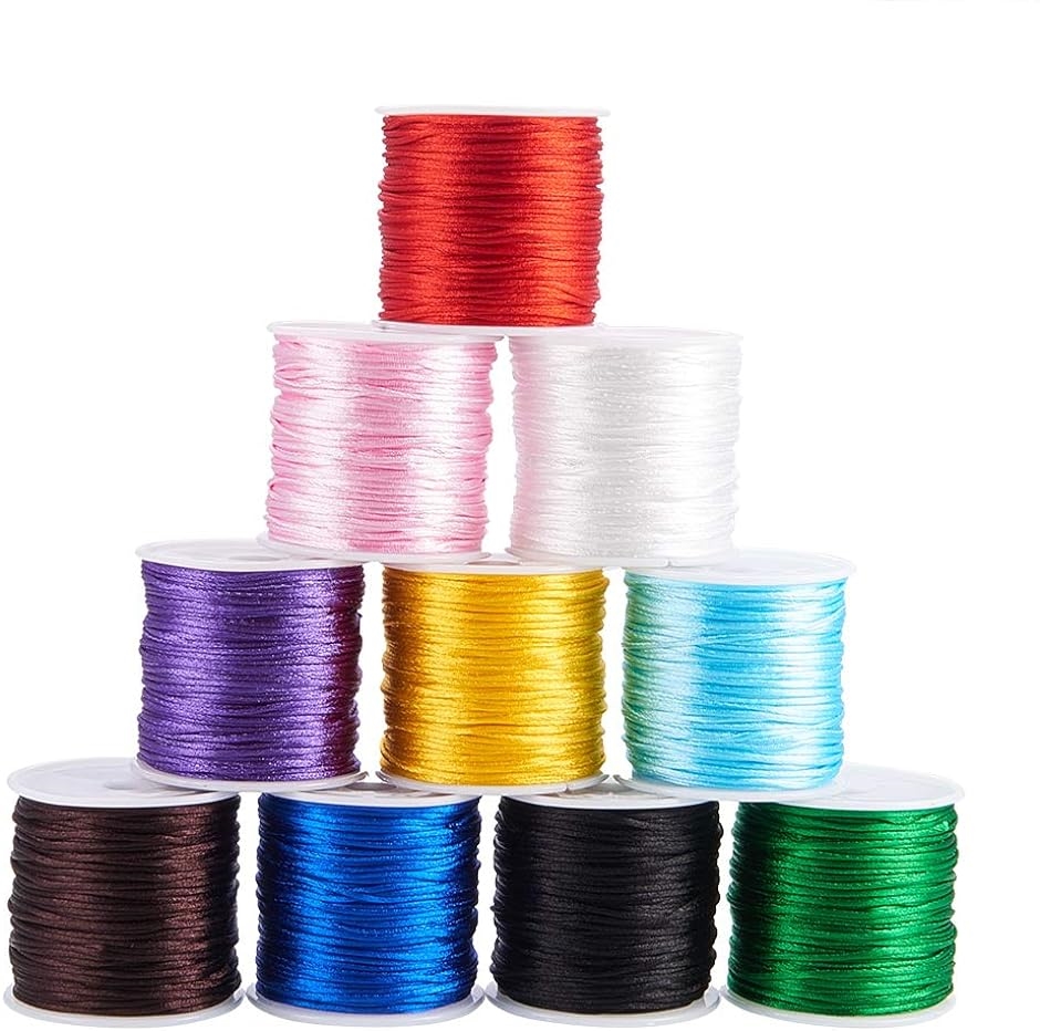 10巻き 約30m 巻き 直径1mm ナイロンロープ ナイロン糸 結び紐( 10色 1mm 300m)