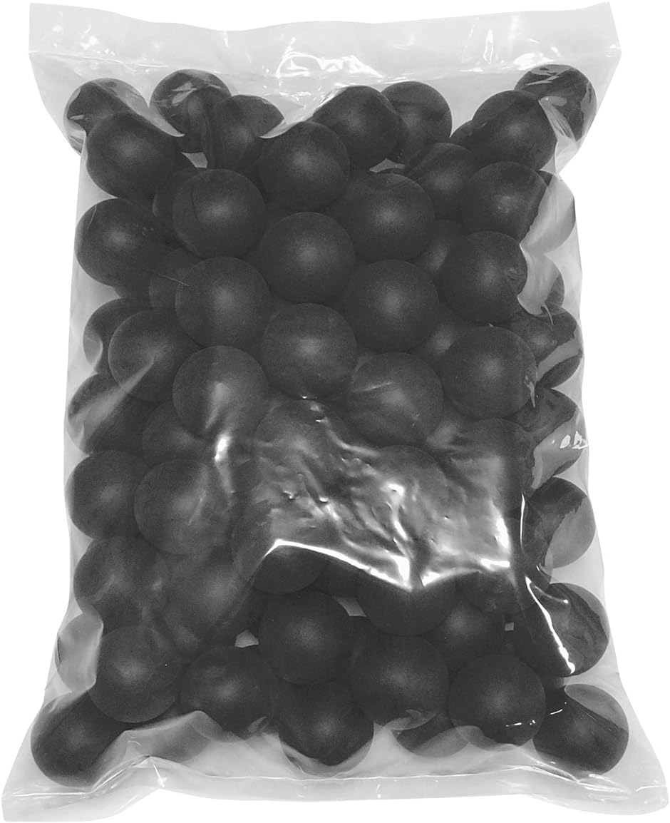 ピンポン玉 娯楽用 卓球ボール プラスチック 無地 ブラック 100個( 19 ブラックx 100個,  40mm)