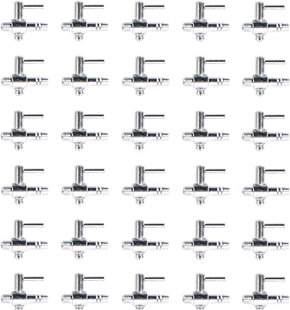 エアチューブ 用 一方コック レバー バルブ 分岐 管 水槽 エアー量 調整 A:片ネジx30個｜zebrand-shop