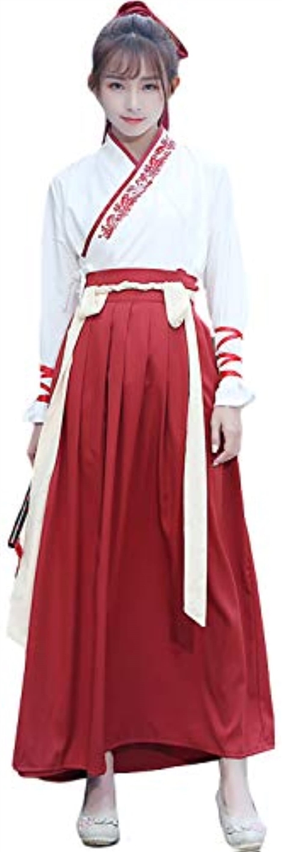和服 コスプレ ハロウィン レディース 巫女 衣装 巫女服 着物 コスチューム Sサイズ( レッド,  S)
