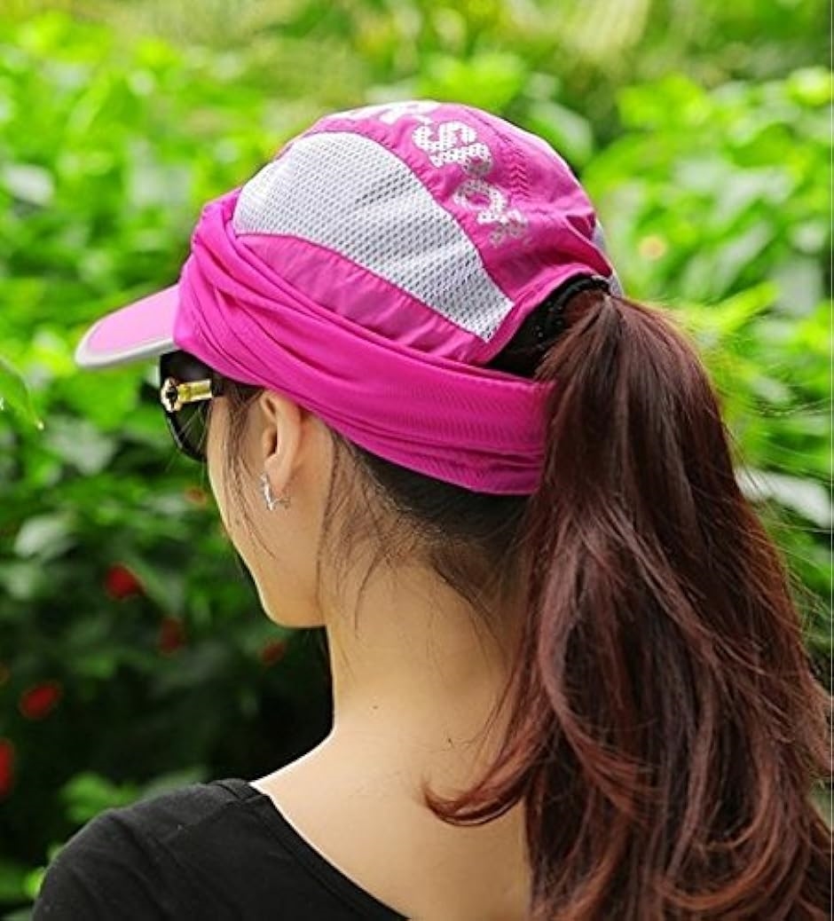 母の日 日よけ帽子 フェイスカバー ネックカバー 付き 濃ピンク MDM( ダークピンク,  フリー)｜zebrand-shop｜04