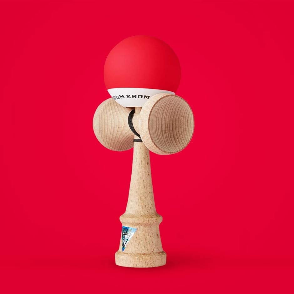 Kendama けん玉 POP クロム ポップ 16センチ(レッド, ワンサイズ) : ゼ