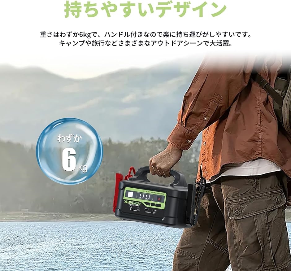 ジャンプスターター 12V/24V車用 プロ 大型トラック対応 122500mAh