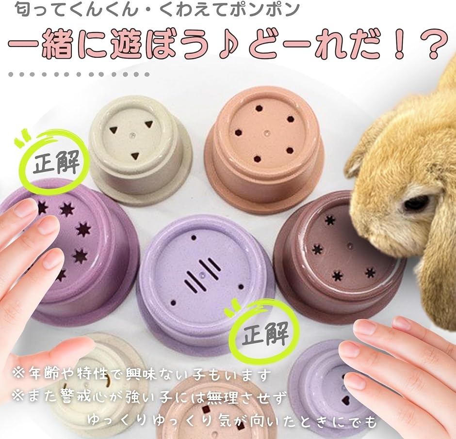 うさぎ おもちゃ スタッキングカップ 遊びながらおやつをGET ぽんモグ