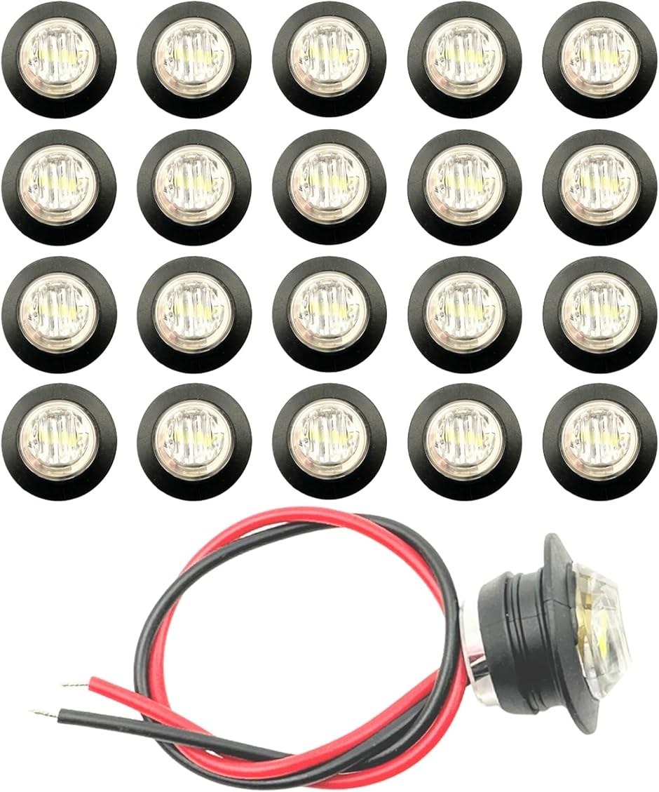 LEDTCh}[J[v 12V 24V ԕ ی^ 3LED 20Zbg gbN g[[ oXp (zCg)